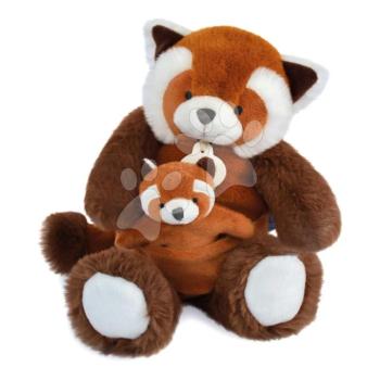 Plüss vörös macskamedve kölykével Red Panda Unicef Collection Doudou et Compagnie ajándékcsomagolásban piros 25 cm 0 hó-tól kép
