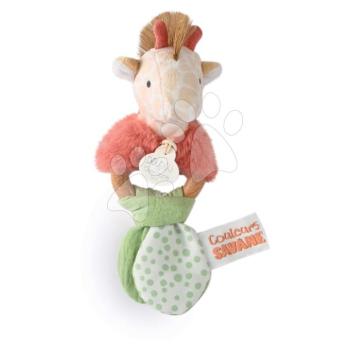 Plüss zsiráf csörgővel Couleurs Savane Doudou et Compagnie piros 15 cm 0 hó-tól kép