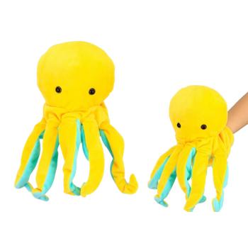 Polip plüssjáték 25 cm sárga