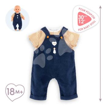 Póló és overál játékbabára T-shirt & Navy Blue Overall Mon Premier Poupon Corolle 30 cm babának 18 hó-tól kép