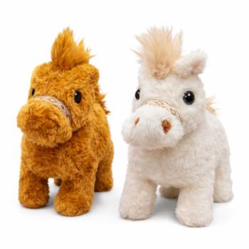 PonyPal interaktív plüss póni – sétáló plüss ló csóváló farokkal, mozgó játék póni gyerekeknek 22 cm (BBJ) kép