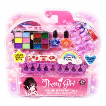 Pretty Girl gyerek smink szett – kozmetikai szépség készlet kislányoknak, játék smink (BBJ) kép