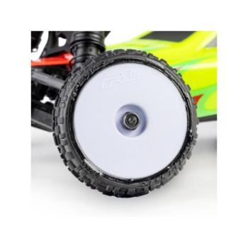 Pro-Line kerék 1:24 szőnyeg, első Wedge, hátsó Prism, fehér tárcsa, Hex 7mm (4): Losi Micr kép