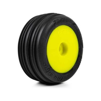 Pro-Line kerék Edge első / Step Pin hátsó gumival, sárga tárcsa, 7mm Hex (4): Losi Micro-T kép