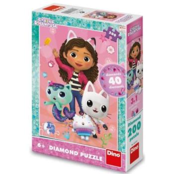 Puzzle Gabby babaháza 200 darabos gyémánt