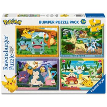 Puzzle 4x100 db - Pokémon kép