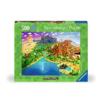 Puzzle 500 db - A Minecraft világa kép
