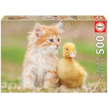 Puzzle Adorable Friends Educa 500 dielov + lepidlo Fix puzzle od 11 rokov EDU18467 kép