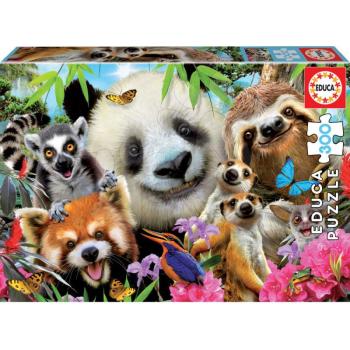 Puzzle Állatkák Black Eyed Friends Selfie Educa 300 darabos kép
