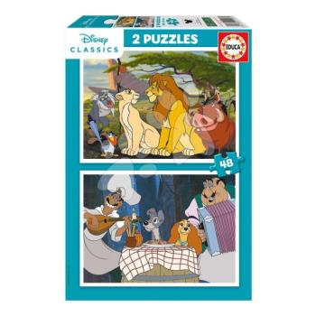 Puzzle Animals Disney Educa 2x48 darabos kép