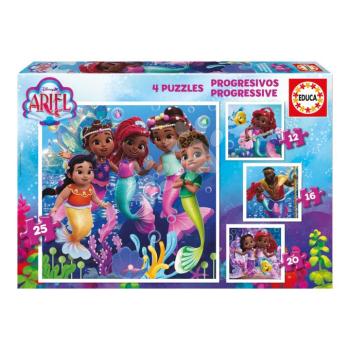 Puzzle Ariel Disney Progressive Educa progresszív 12-16-20-25 darabos kép