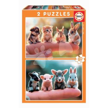 Puzzle Baby Animals Educa 2x20 darabos kép