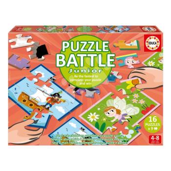 Puzzle Battle fantázia Fantasy Junior Educa 16 fajta puzzle 144 darabos és 16 kártya ábrákkal 4 évtől kép
