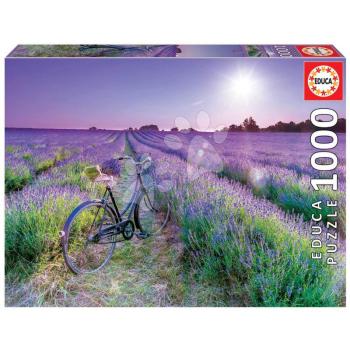 Puzzle Bike in a Lavender Field Educa 1000 darabos és Fix ragasztó kép