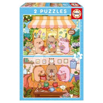Puzzle CapyFun Educa 2x48 darabos 4 évtől kép