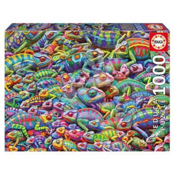 Puzzle Chameleon Chaos Extreme Educa 1000 darabos és Fix ragasztó