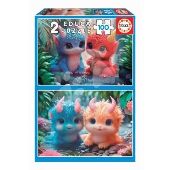 Puzzle Cute Monters Educa 2x100darabos 6 évtől kép