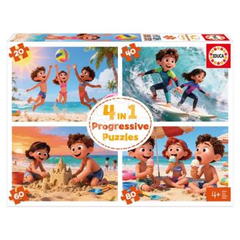 Puzzle Day at the Beach Educa progresszív 20-40-60-80 darabos 4 évtől kép