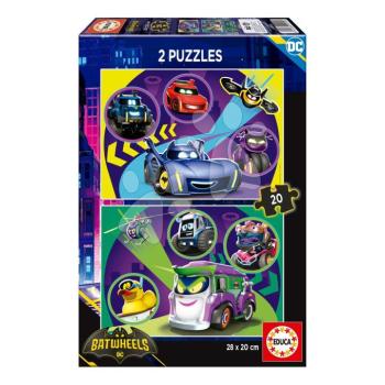 Puzzle DC Batwheels Disney Educa 2x20 darabos kép