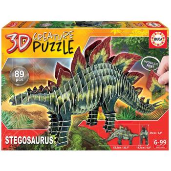 Puzzle dinoszaurusz Stegosaurus 3D Creature Educa 89 darabos 6 évtől kép