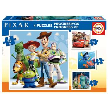 Puzzle Disney Pixar Progressive Educa 12-16-20-25 darabos 3 évtől kép