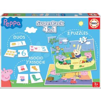 Puzzle domino és pexeso Peppa Pig Disney Superpack 4in1 Educa kép