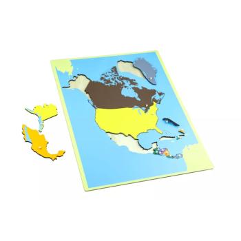 Puzzle - Észak-Amerika térkép - keret nélkül kép