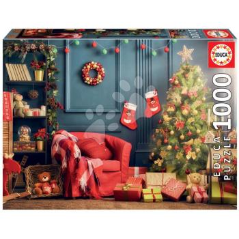 Puzzle Genuine Christmas Corner Educa 1000 darabos és Fix ragasztó kép