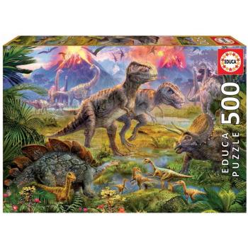Puzzle Genuine Dinosaur Gathering Educa 500 db 15969 színes kép