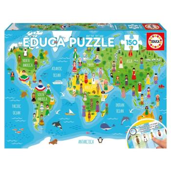 Puzzle Girls of the World Map Educa 150 darabos 6 évtől kép
