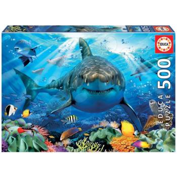 Puzzle Great White Shark Educa 500 darabos és Fix ragasztó 11 évtől kép