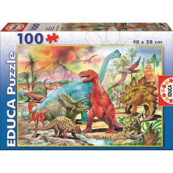 Puzzle gyerekeknek Junior Dinoszaurusz Educa 100 db 13179 színes kép