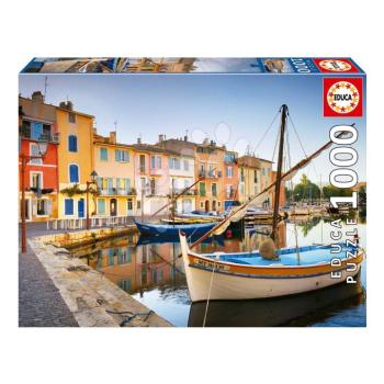 Puzzle Harbour in Martigues Provence Educa 1000 darabos és Fix ragasztó kép