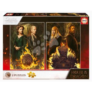 Puzzle House of the Dragon Educa 2x500 darabos és Fix ragasztó kép