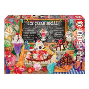 Puzzle Ice Cream Parlour Educa 500 darabos és Fix ragasztó kép