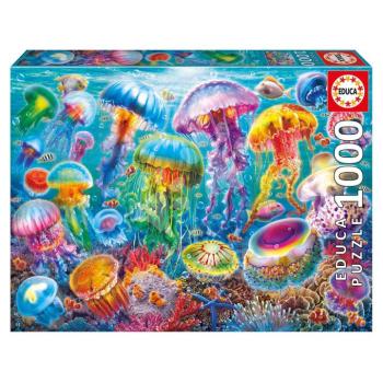 Puzzle Jellyfish Educa 1000 darabos és Fix ragasztó kép
