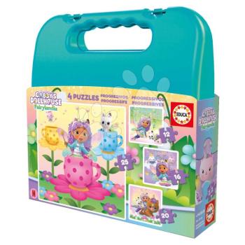 Puzzle kofferben Gabby´s Dollhouse Case Educa progresszív 12-16-20-25 darabos kép
