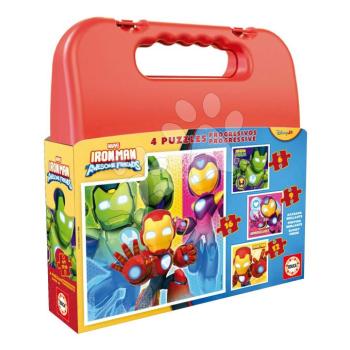 Puzzle kofferben Iron Man and his awesome Friends Progressive Educa progresszív 6-9-12-16 darabos kép