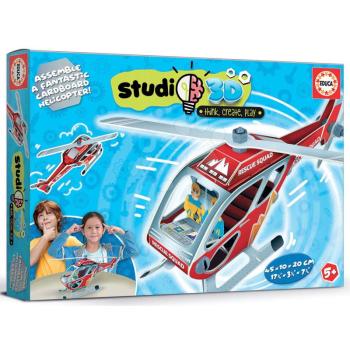 Puzzle közlekedési eszközök Helicopter 3D Studio Educa műanyag csavarokkal 5 évtől kép