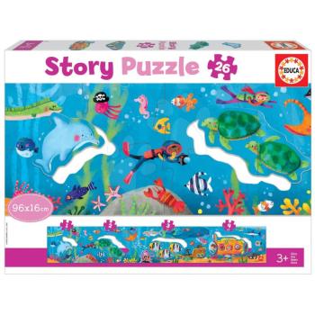 Puzzle legkisebbeknek Story Underwater World Educa mese a vízalatti világról 26 darabos kép