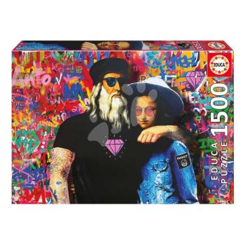 Puzzle Leo and Lisa TV Boy Educa 1500 darabos és Fix ragasztó kép