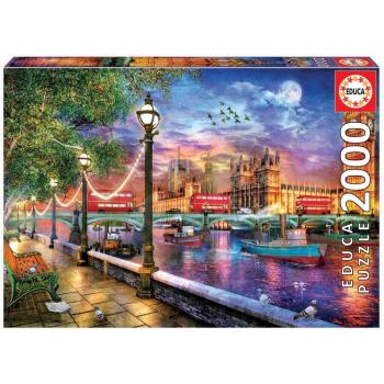 Puzzle London at Sunset Dominic Davison Educa 2000 darabos és Fix ragasztó 11 évtől kép