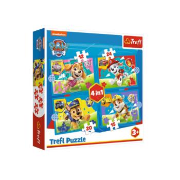 Puzzle Mancs járőr Futó kutyák 4 az 1-ben Trifl kép