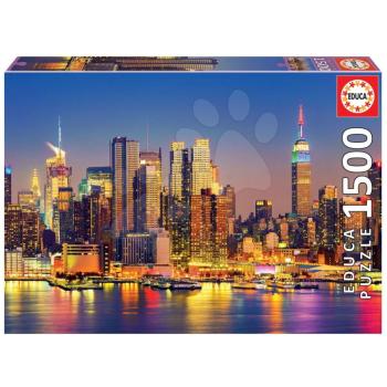 Puzzle Manhattan at Night Educa 1500 darabos és Fix puzzle ragasztó 11 évtől kép