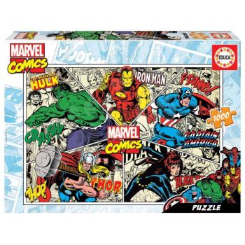Puzzle Marvel Comics Educa 1000 darabos és Fix ragasztó 11 évtől kép