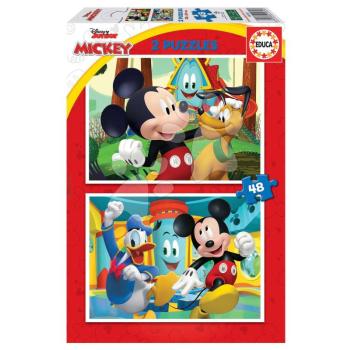 Puzzle Mickey Mouse Fun House Disney Educa 2x48 darabos kép