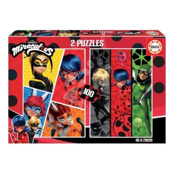 Puzzle Miraculous Ladybug Educa 2x100 darabos 6 évtől kép