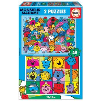 Puzzle Monsieur Madame Educa 2x48 darabos kép