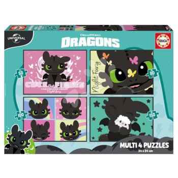 Puzzle Multi 4 How to train your dragon Educa 50-80-100-150 darabos 5 évtől kép