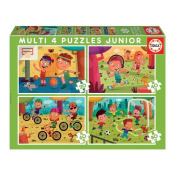 Puzzle Multi 4 Junior Sport Educa 20-40-60-80 darabos 4 évtől kép